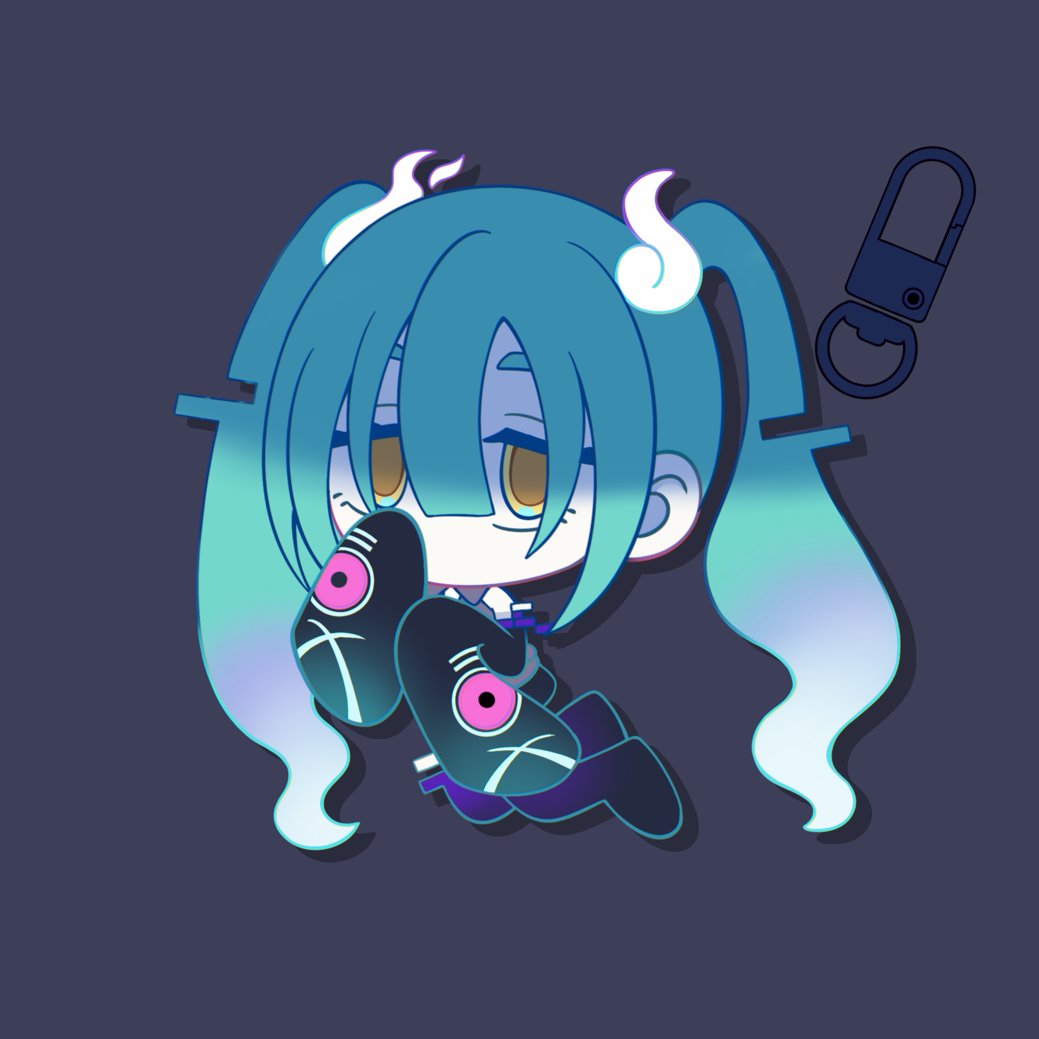 [PRE-ORDER] MIKU: GHOST [PROJECT VOLTAGE] KEYCHAIN