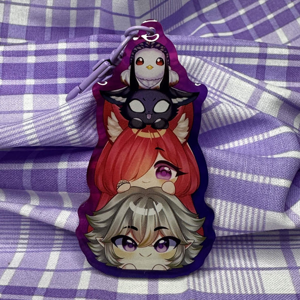 SHIORI & GLITCH [VTUBER] [DANGO STACK] KEYCHAIN