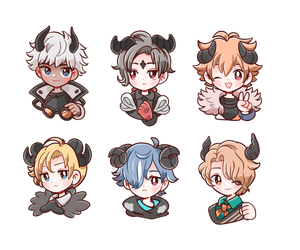 [In Hand] Phone Charms: Demon Sins Busts