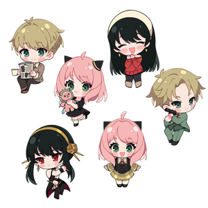 [In Hand] Keychains: Family Chibi