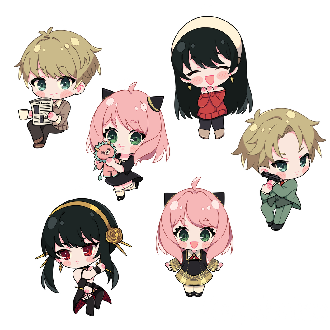 [In Hand] Keychains: Family Chibi